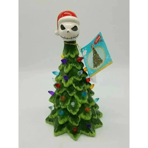 Nightmare Before Christmas Santa Jack 12" Ceramic Light Up Tree Disney 2021 NWT - Picture 1 of 7
